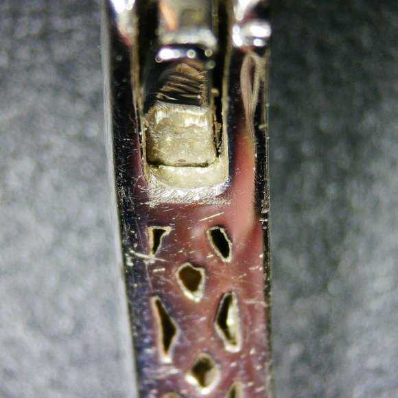 Gabrielle Bruni 14K Sterling Silver White Topaz Hinged Cuff Bracelet - Picture 7 of 7